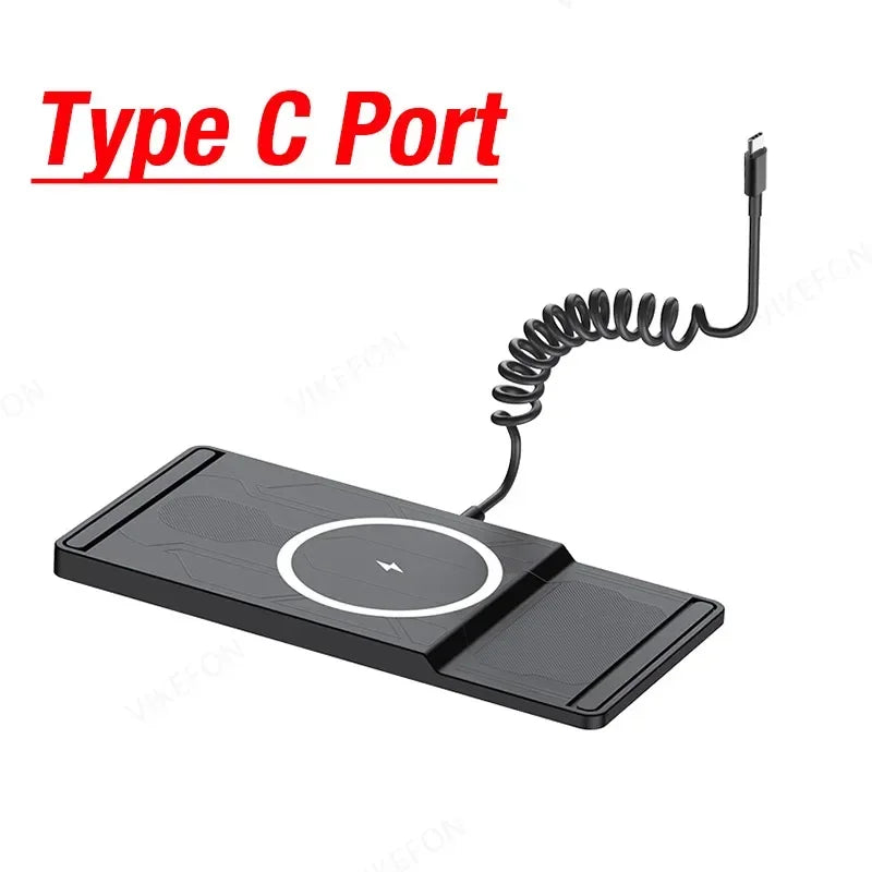 Car Wireless Charger Phone Pad for iPhone 17 16 15 14 13 12 Pro Max AirPods Samsung Xiaomi Airpods Pro 2 Fast Charging Station