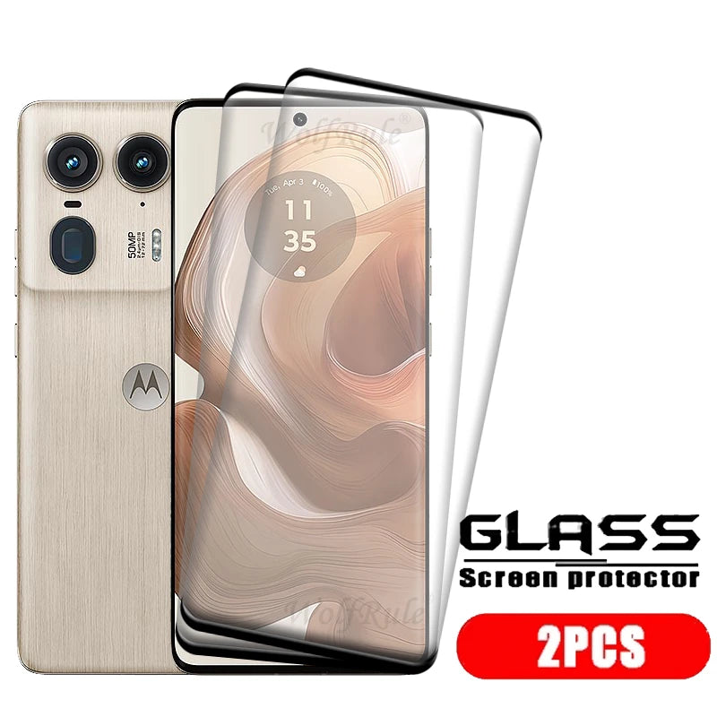 1/2/3/4 PCS For Moto Edge 50 Ultra Glass Motorola Edge 50 Ultra Glass 9H Full Cover Curved Screen Protector Moto Edge 50 Ultra