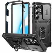 360 Full Protection Phone Case For Samsung Galaxy S25 S24 S23 Ultra Plus S25 Edge S24FE Case Armor Car Magnet Ring Stand Cover