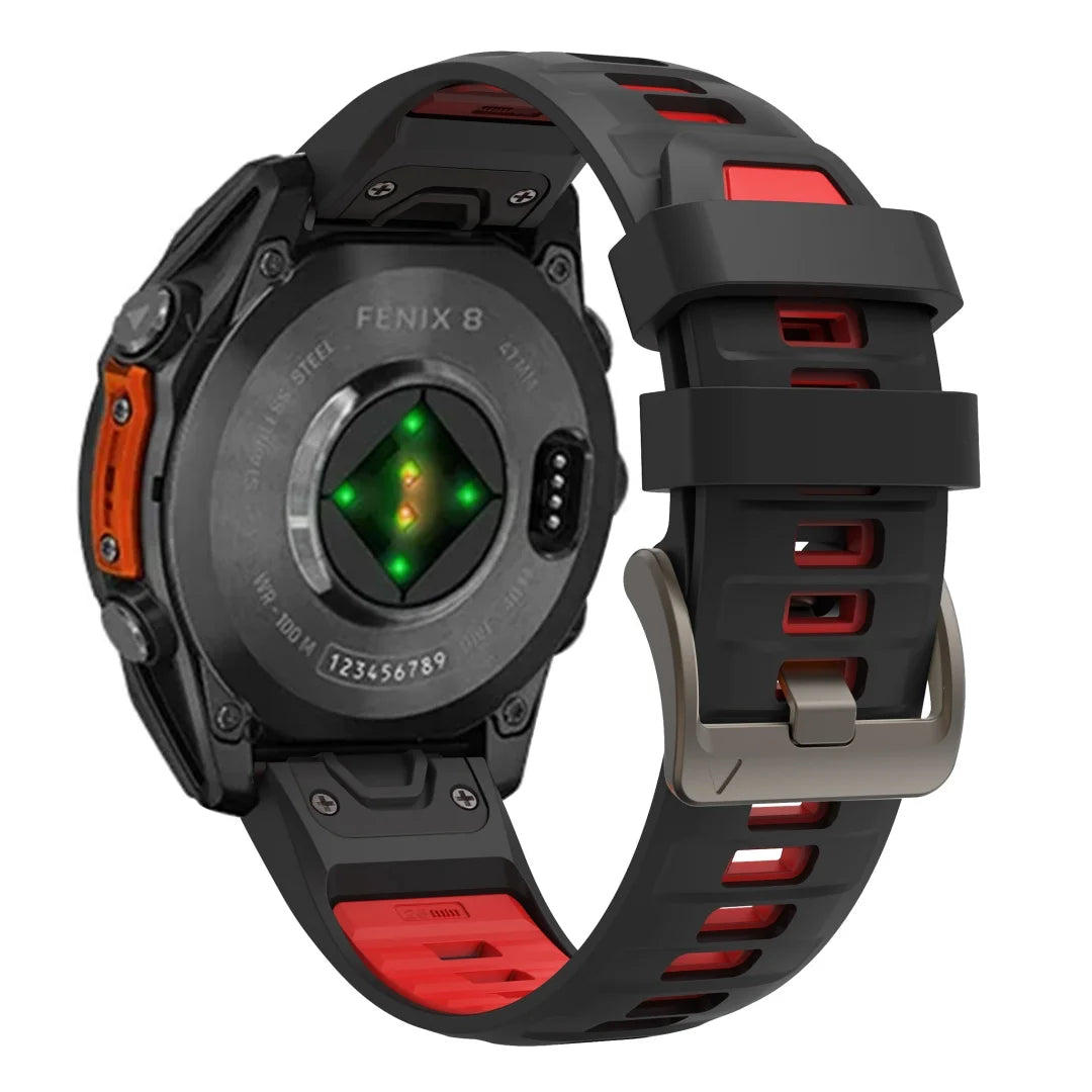 QuickFit 22mm 26mm Silicone Strap For Garmin Fenix 8 7 7X 7Pro 6X 6 5 5X/Epix 2 47mm 51mm Sport Breathable Bracelet Watch Band