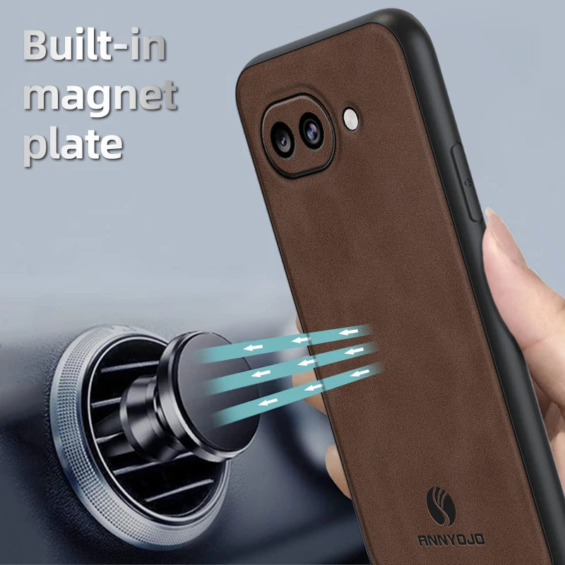 Anti-Knock Bag Case for Google Pixel 10 Pro XL 10A 9A Pixel 9 Pixel10 Pixel9 Matte Feeling Cases Leather Protective Funda