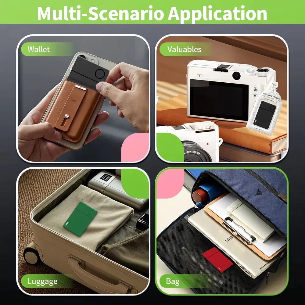 Slim Wireless Charging Card Tracker Android Locator Work with Google Find Hub App Wallet Bag Anti-loss Finder Gift Choice