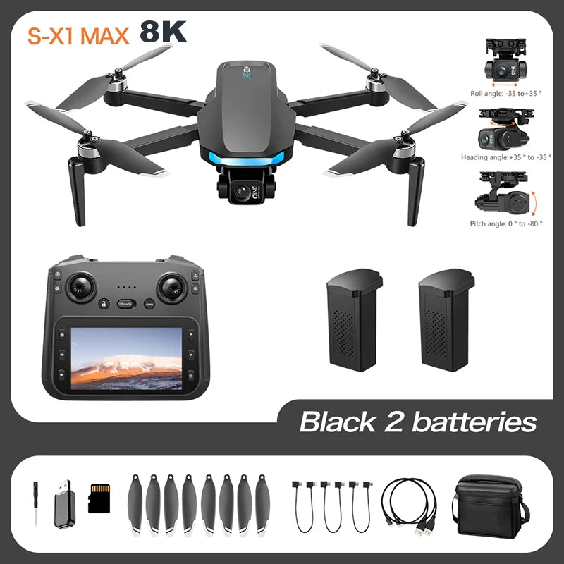 Original S-X1 Drone Aerial Photography Wide Angle Dual Camera WIFI FPV Professional With Brushless RC Foldable Quadcopter Toy