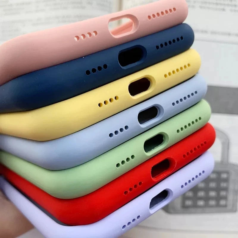 Liquid Silicone Case for IPhone 17 16 15 14 13 12 11 Pro Max Phone Style Protective With Box CoverCover