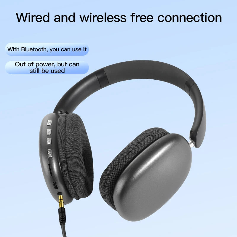 Bluetooth Headphones Over Ear Wireless Headset HiFi Music Gaming Comfortable Mic for iPhone Android PC Travel Sports Gift Unisex