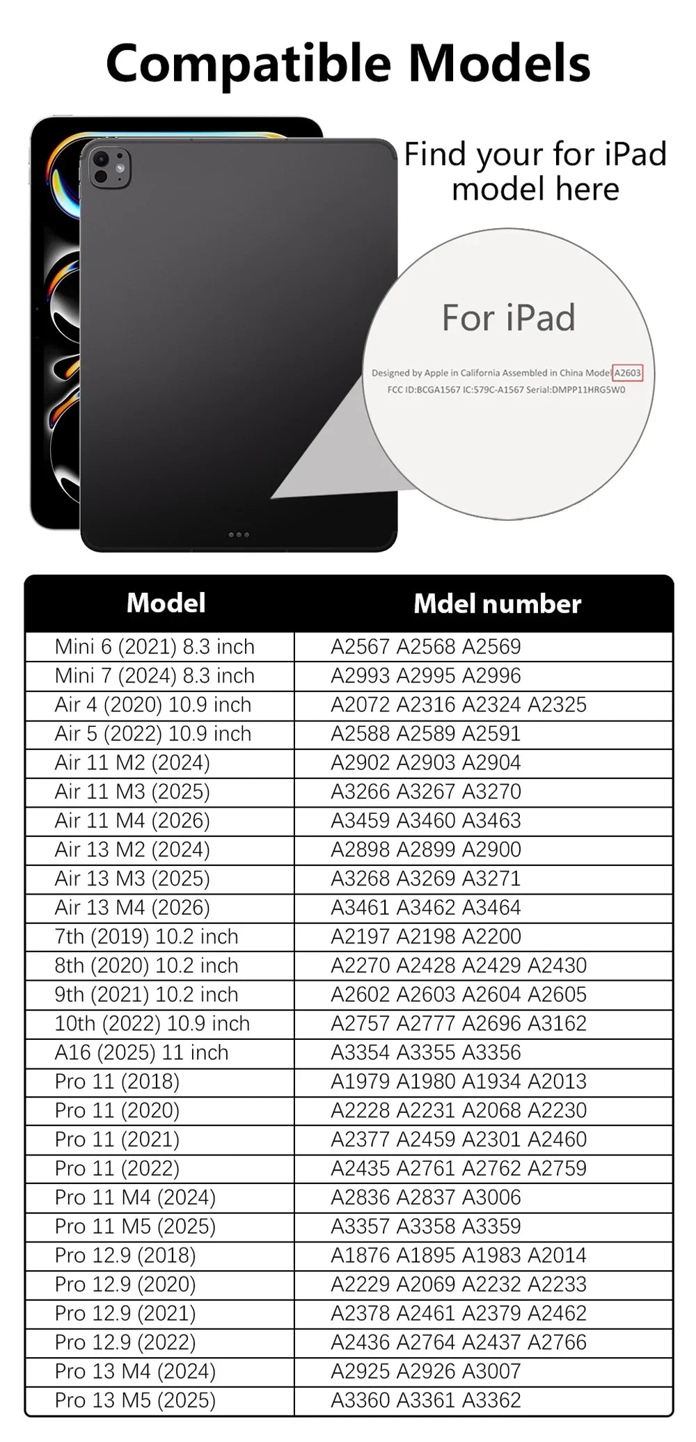Case For iPad A16 10 9 9th 10th Generation Pro 13 M5 12.9 Air 11th M4 M3 M2 Air 5 4 3 11 For Ipad Mini 7 6 10.9 Protective Cover