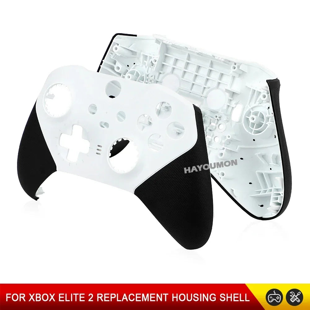 Front Back Full Housing Shell Faceplate Cover Replacement for Xbox Elite Series 2 Controller Shell Case Cover Black White