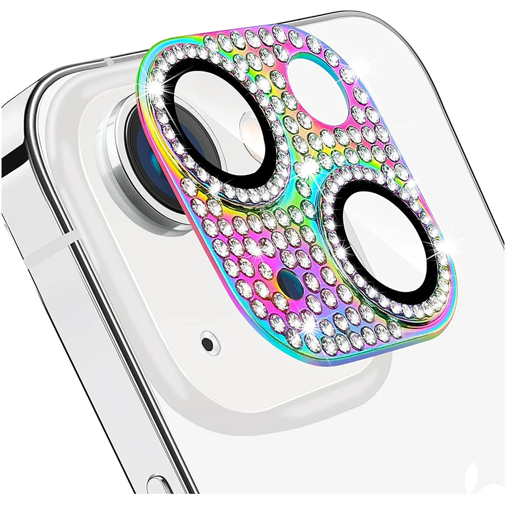Glitter Diamond Camera Lens Protector Case Cover For iPhone 16 15 14 Plus 13 Pro Max 12 Mini 11 Women Protection Phone Accessory