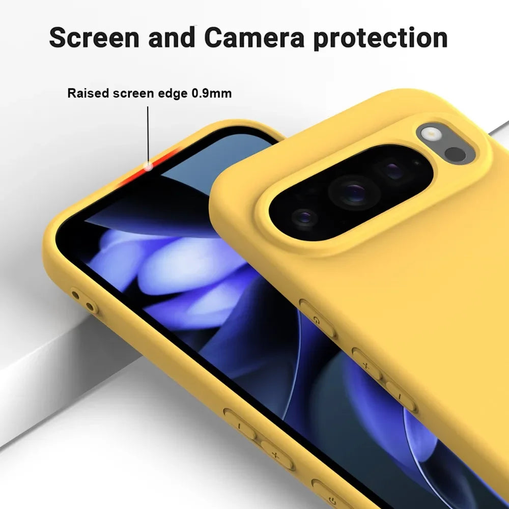 Fashion Liquid Silicone Case For Google Pixel 11 10 9 8 Pro XL 10a 9a 8a Shockproof Soft TPU Protection Cover With Lanyard Strap