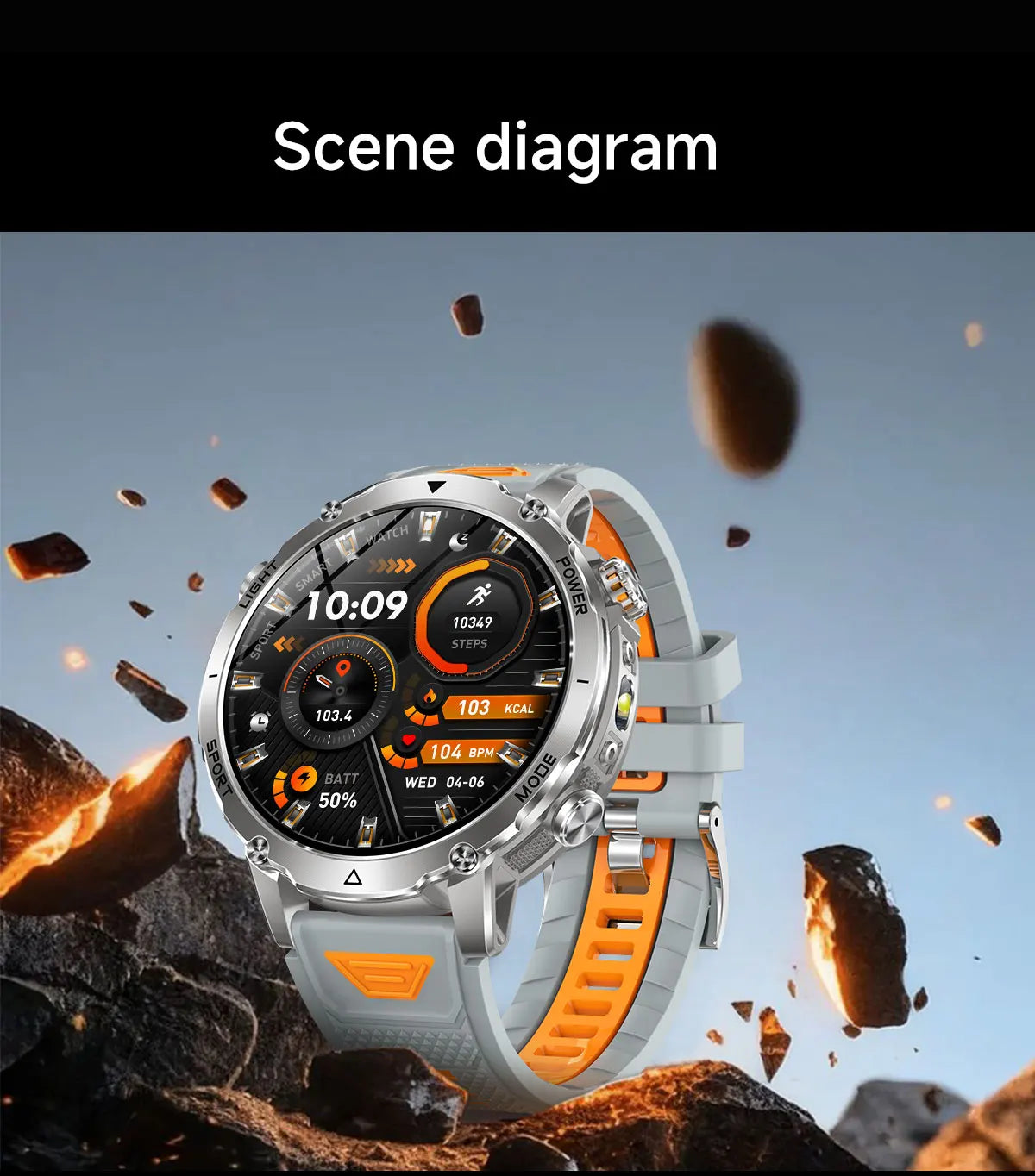 2026 New TANK Ultra 1400mAh Battery Military Smart Watch 10ATM Waterproof Heart Rate Tactical LED Flashlight Men Sports Bracelet