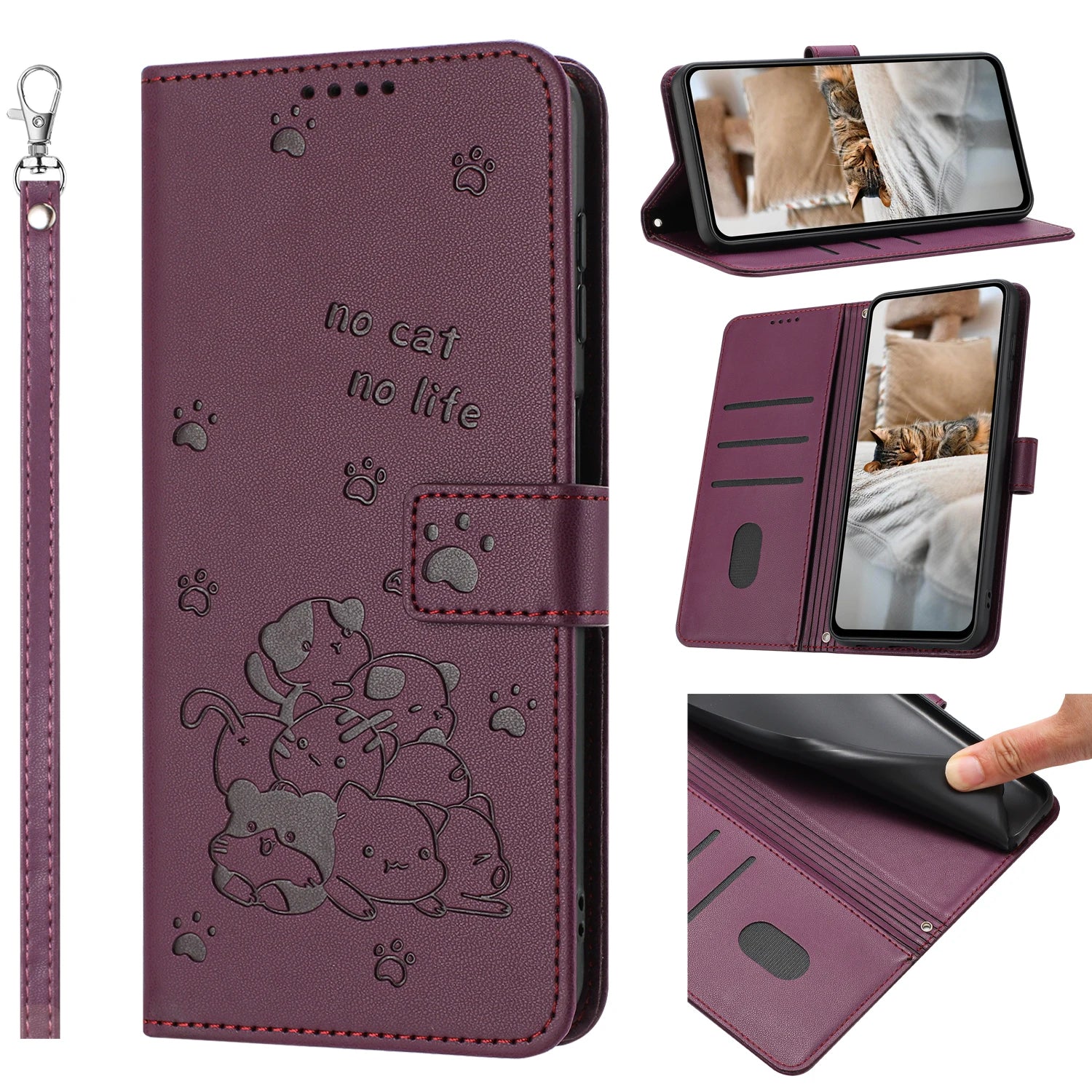 Luxury Flip Leather 3D Cute Cat Wallet Case For Google Pixel 7 8 10 9 Pro XL 6a 7A 8A 9A Magnetic Stand Phone Cover Coque Funda
