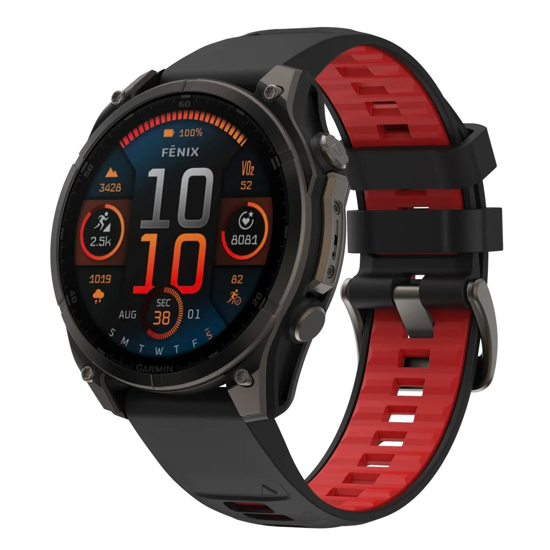 QuickFit 22mm 26mm Silicone Strap For Garmin Fenix 8 7 7X 7Pro 6X 6 5 5X/Epix 2 47mm 51mm Sport Breathable Bracelet Watch Band