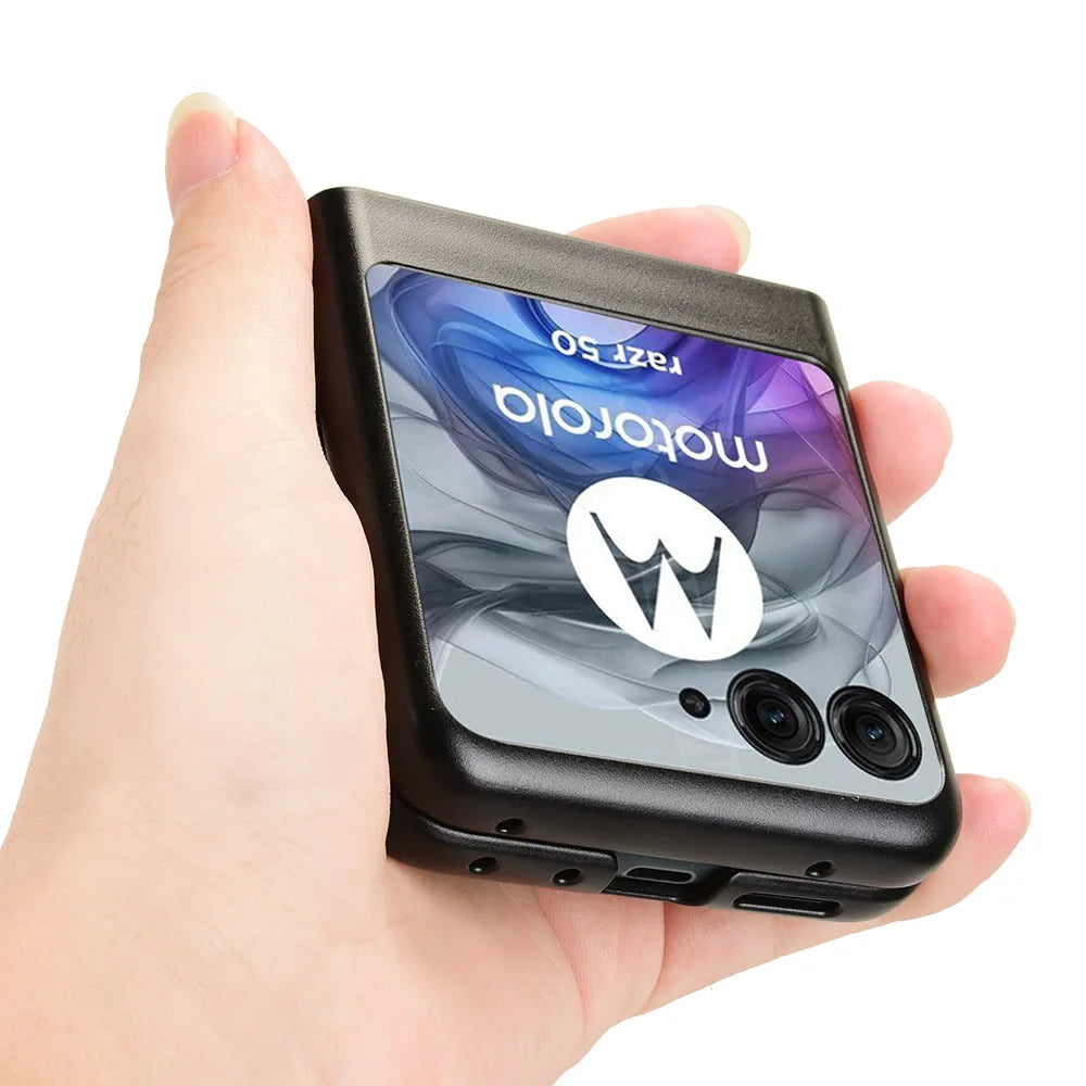 PU Leather Case for Motorola Moto Razr 70 60 50 40 Ultra Razr+ Plus 2026 2025 2024 Card Holder Lightweight Protective Cover