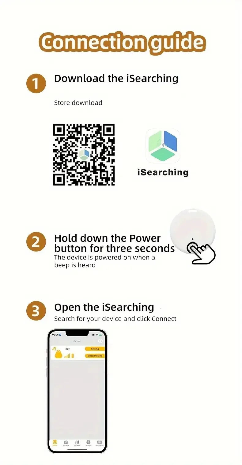 Mini GPS Tracker Anti-Lost Device Reminder For Pet Kids Key Wallet Smart Bluetooth Connected For Android App Locator Accessories