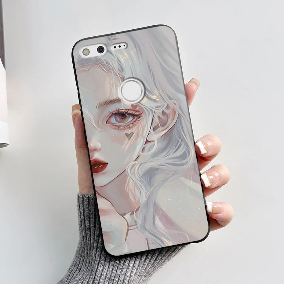 For Google Pixel XL Phone Case Cute Cartoon Soft Silicone Protect Cover Coque For Google Pixel 1 XL Pixel1 1XL Bumper Case Funda