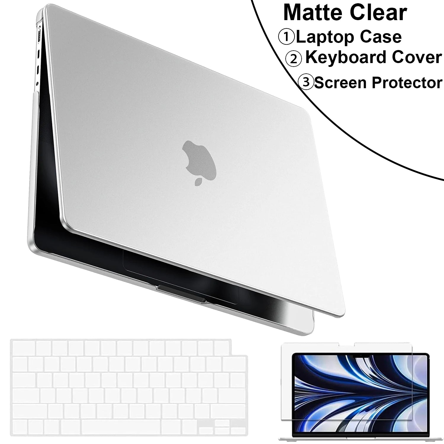 Matte Laptop Case For MacBook Air 13.6 inch Case M5 M4 M3 M2 2026-2022 Release Model A3240 A3113 A2681,For MacBook Accessories