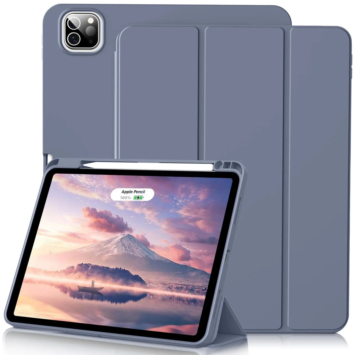 Pencil Case for iPad Air Pro 10.9 11 12.9 13 A16 10th 11th Generation Air 4 5 6 7 Trifold Stand Flip Cover With Pencil Holder