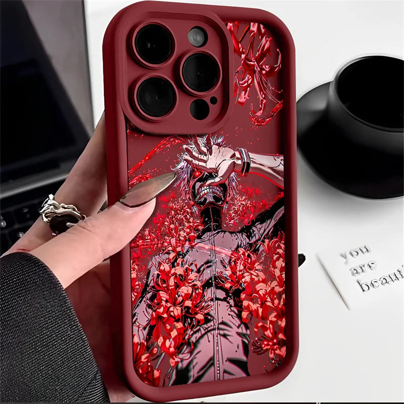 Hot Red Spider Lily T-Tokyo GhoulS Phone Case For Samsung S26 S25 S24 S23 S22 S21 S20 F06 M16 Note 20 FE Plus Ultra 4G 5G Cover