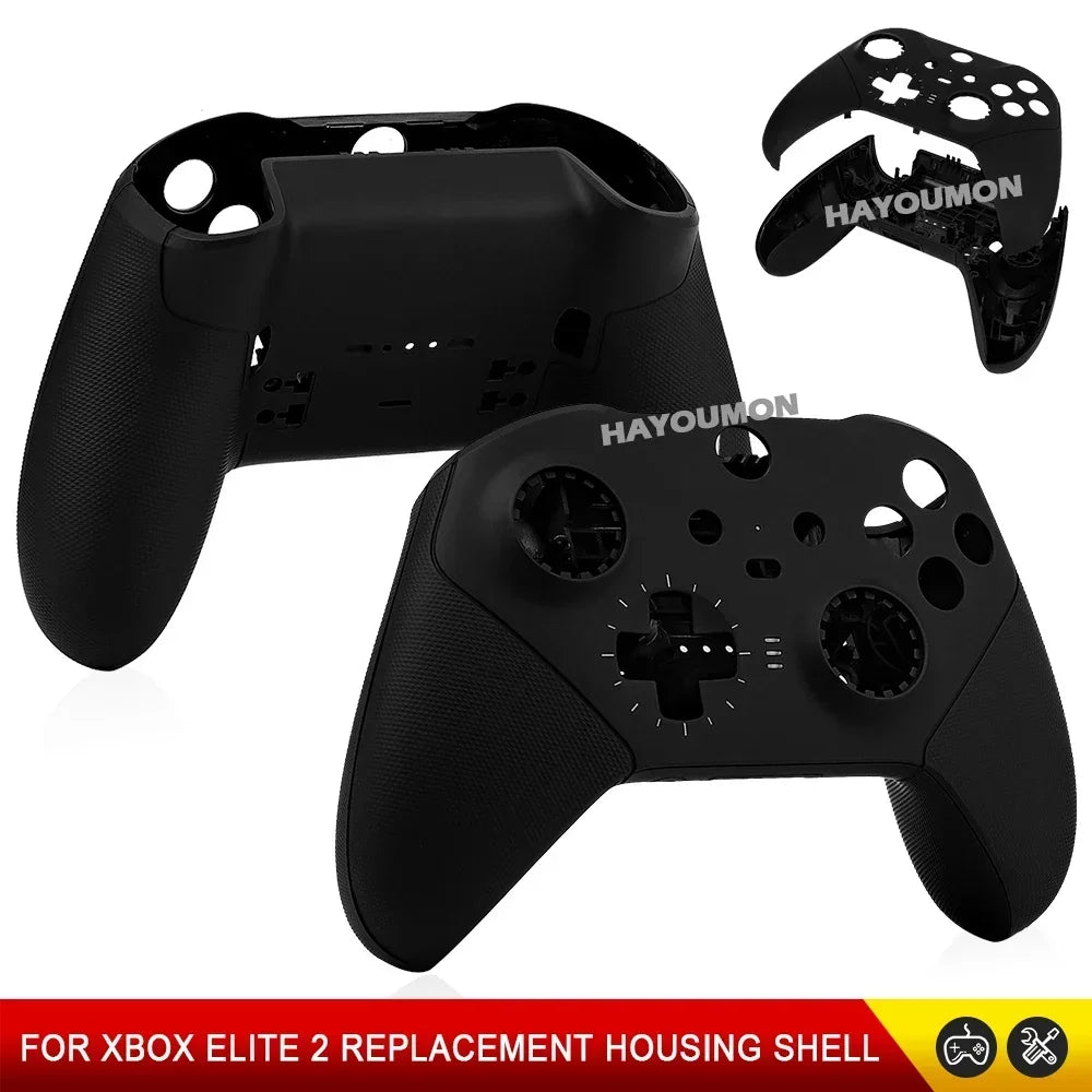 Front Back Full Housing Shell Faceplate Cover Replacement for Xbox Elite Series 2 Controller Shell Case Cover Black White