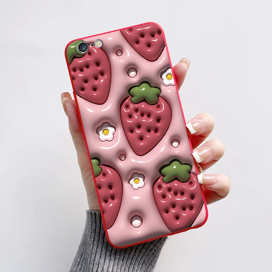 Stylish Painted Cover For iPhone 6 6S Plus Case iPhone6 6S Plus Cover Silicone Soft Phone Back Case For Apple iPhone 6 6S Coque