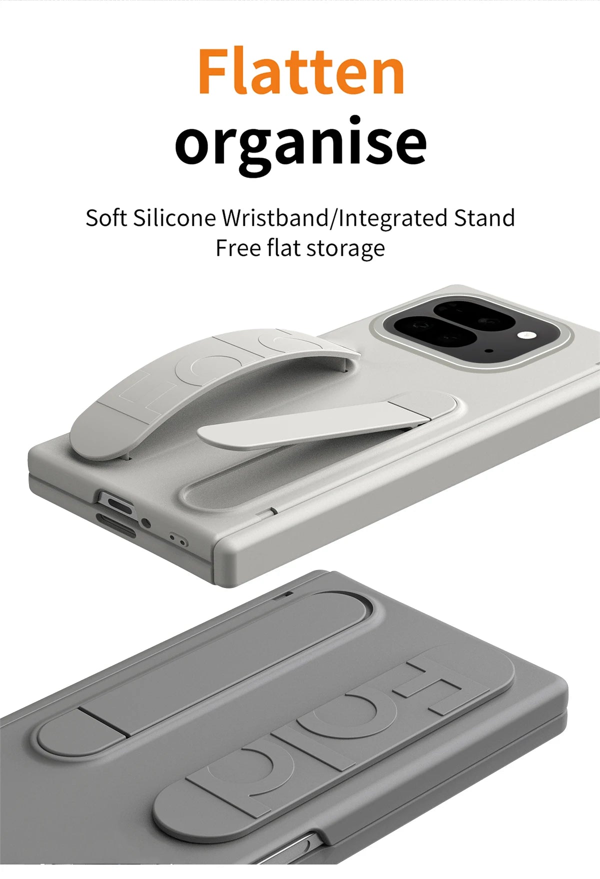 For Google Pixel 10 9 Pro Case Skin Friendly Folding Hinge with Elastic Wrist Band Screen Tempered Film Cover Pixel Fold 2 Stand