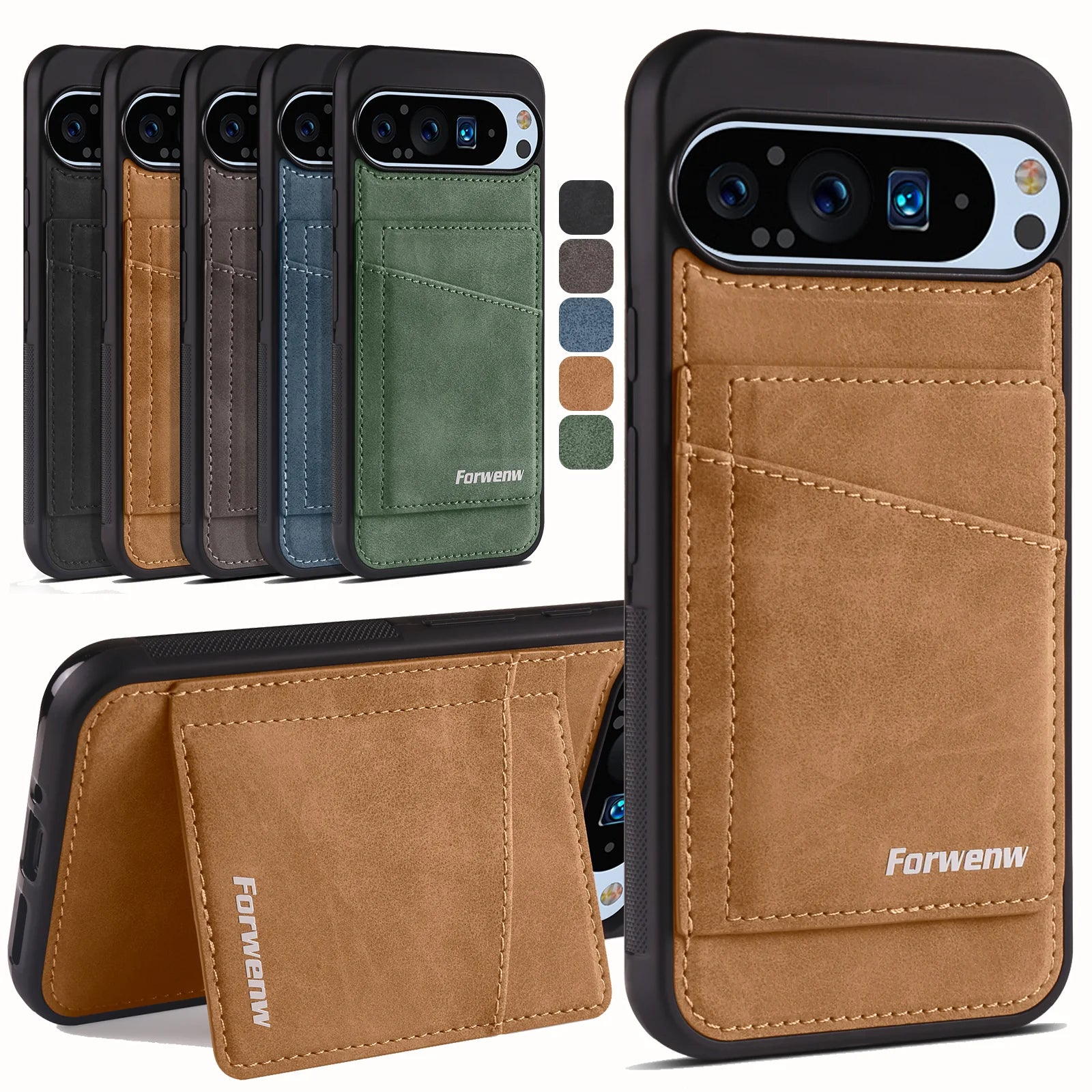 Luxury Business Leather Case For Google Pixel 10 9 8 Pro 9A 8A 9 10 Pro XL Magnetic Flip Wallet Card Slots Phone Cover
