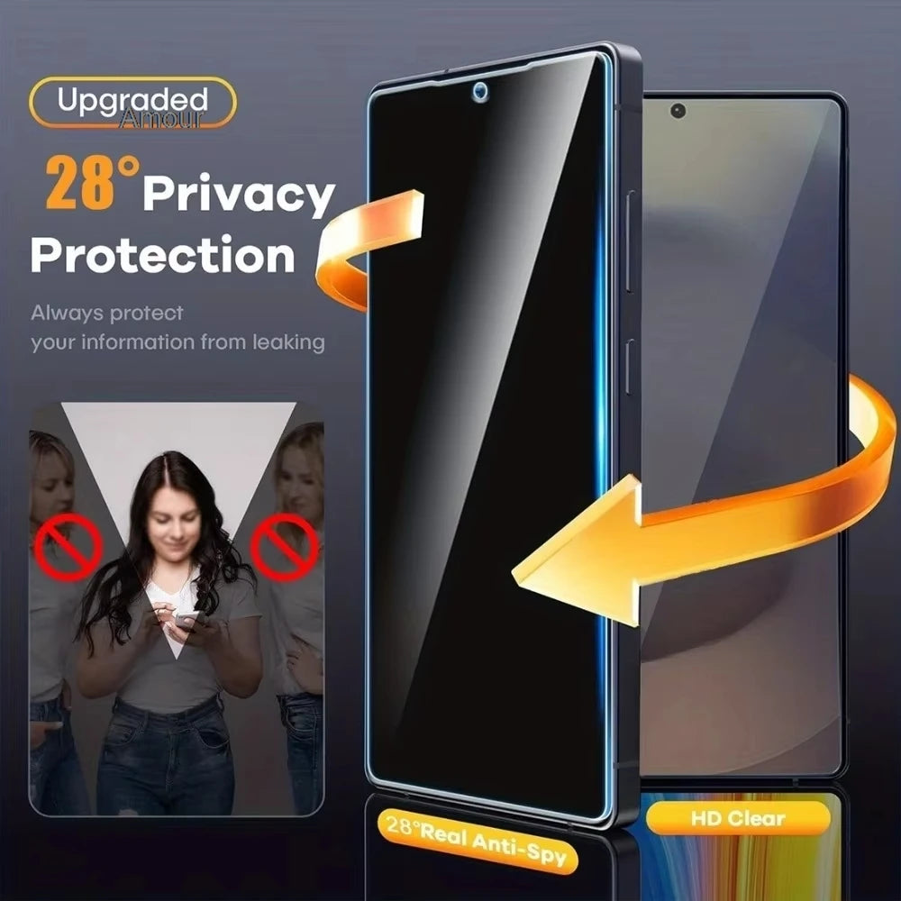 1-4pcs Gaming Smooth Touch Privacy Screen Protector For Samsung Galaxy S26 S26 Ultra S26+, 9H Shockproof Full Glue Screen Guard