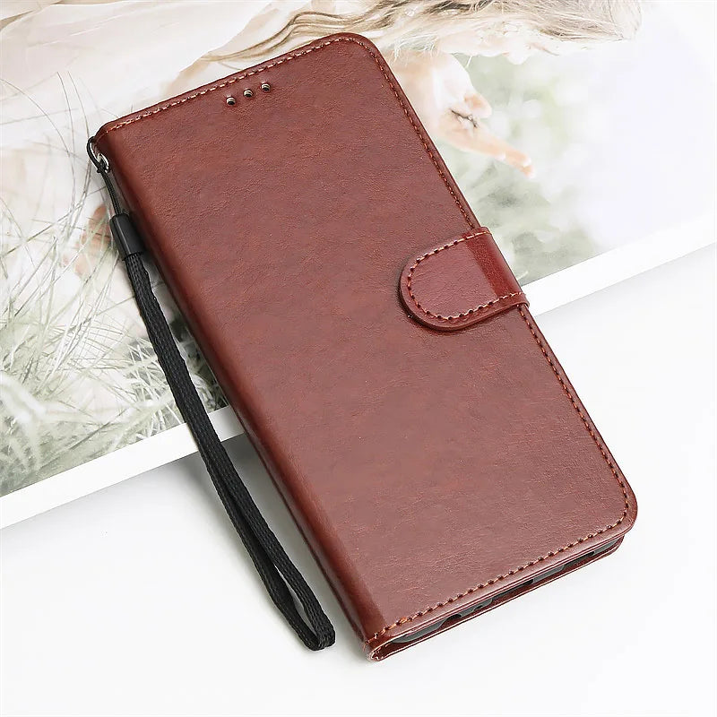 Leather Case For Samsung Galaxy S25FE S25 Edge S25 Ultra S24 S23 S22 S21 S20 FE S10 S9 S8 S7 Funda Flip Wallet Cover Book Case
