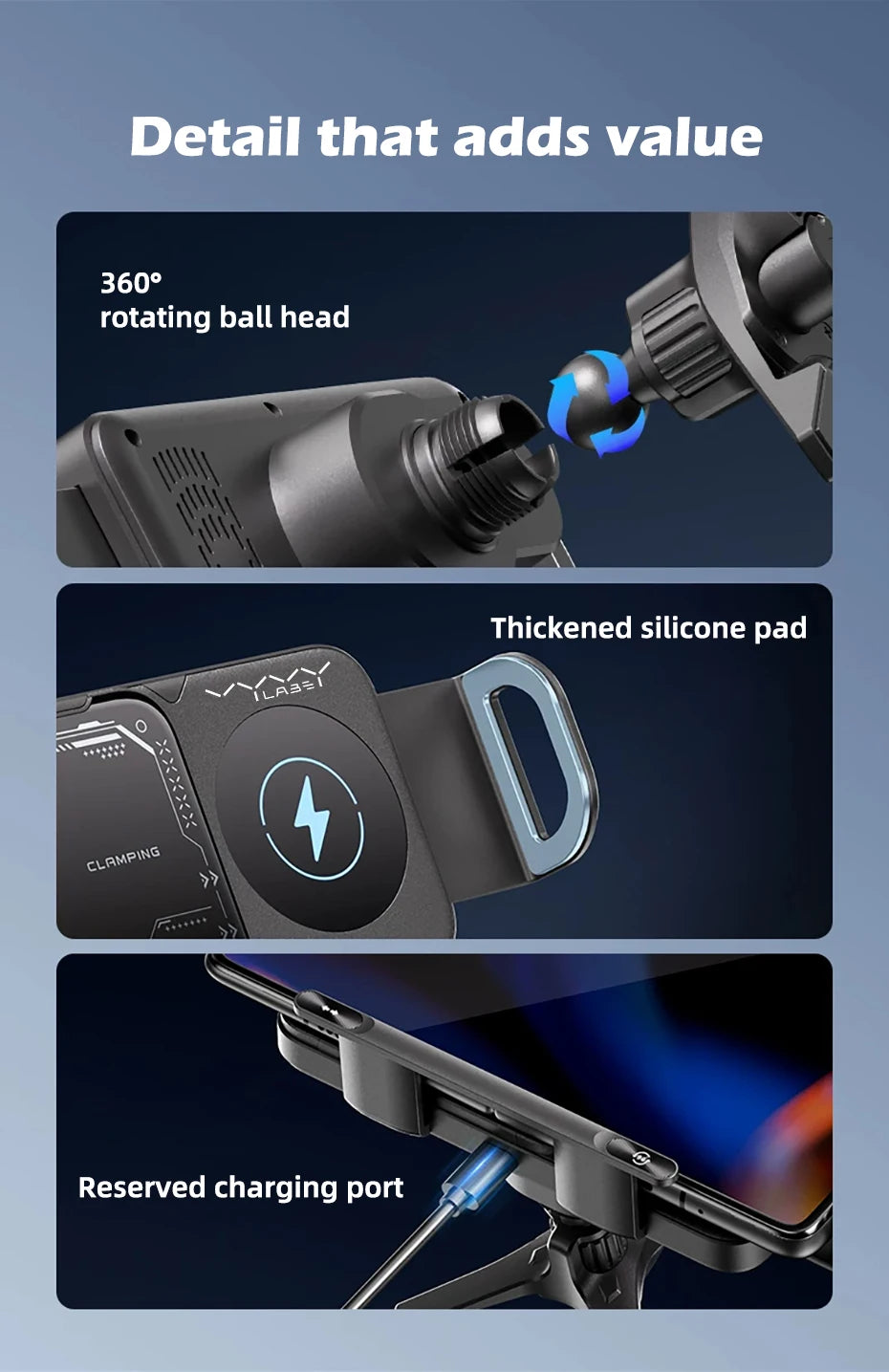 Car Wireless Phone Holder Fast Charging Air Vent Mount Screen Phone Stand for Samsung Galaxy Z Fold 6 5 Flip 4 3 Tablet Holder
