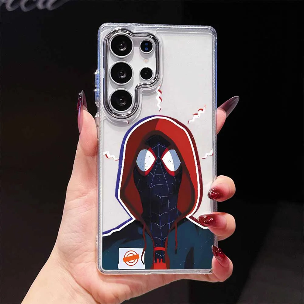 Spider-Man Anime For Samsung Galaxy S26 S25 EDGE S24 S23 S22 S21 S20 FE Ultra Plus Transparent Soft Phone Case