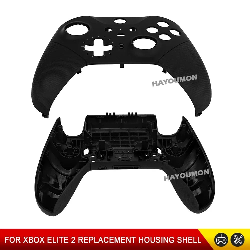 Front Back Full Housing Shell Faceplate Cover Replacement for Xbox Elite Series 2 Controller Shell Case Cover Black White