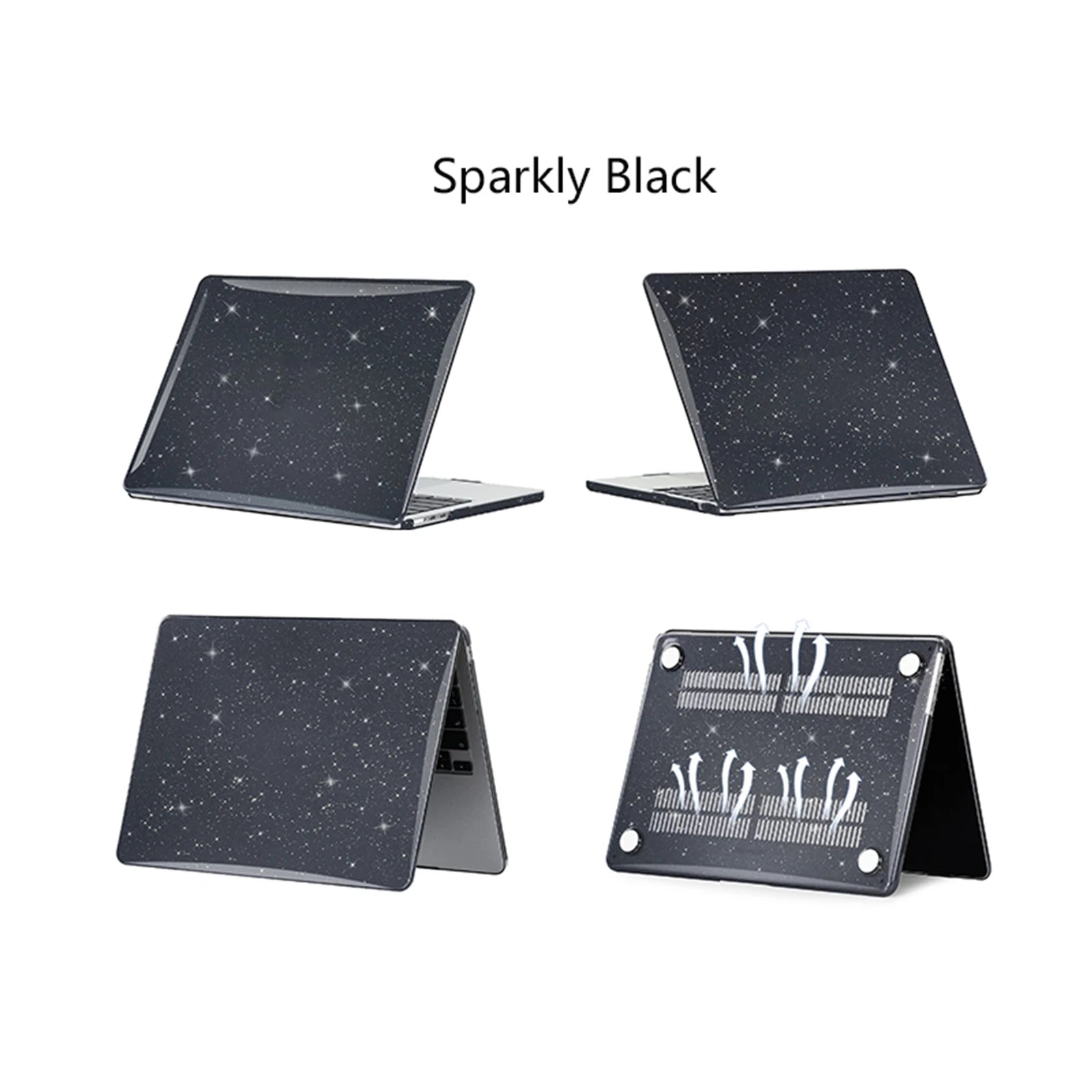 EooCoo Case for MacBook Air 13 inch M4 2025 2024-2022 Release M3 M2 A3240 A3113 A2681 for Mac Air 13.6 inch Glitter Hard Shell