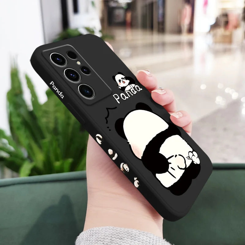 Tickle Panda Phone Case For Samsung Galaxy S25 S24 S23 S22 S21 S20 S10 S10E Ultra Plus FE Note 20 Ultra 10 Plus Cover