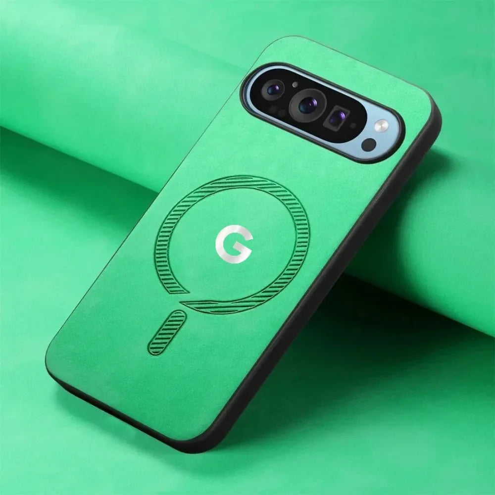 Fashion Skin-friendly Leather Slim Case For Google Pixel 10 9 Pro XL 8 7 9A 8A 7A Magnetic Charge Full-Pack Shockproof Cover