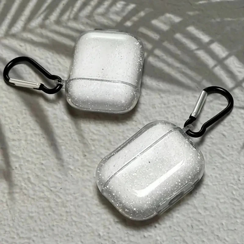 Glitter Transparent Case For AirPods 4/3 TPU Silicone Wireless Earphone Protective CaseFor Airpods pro2/pro Protective Cover