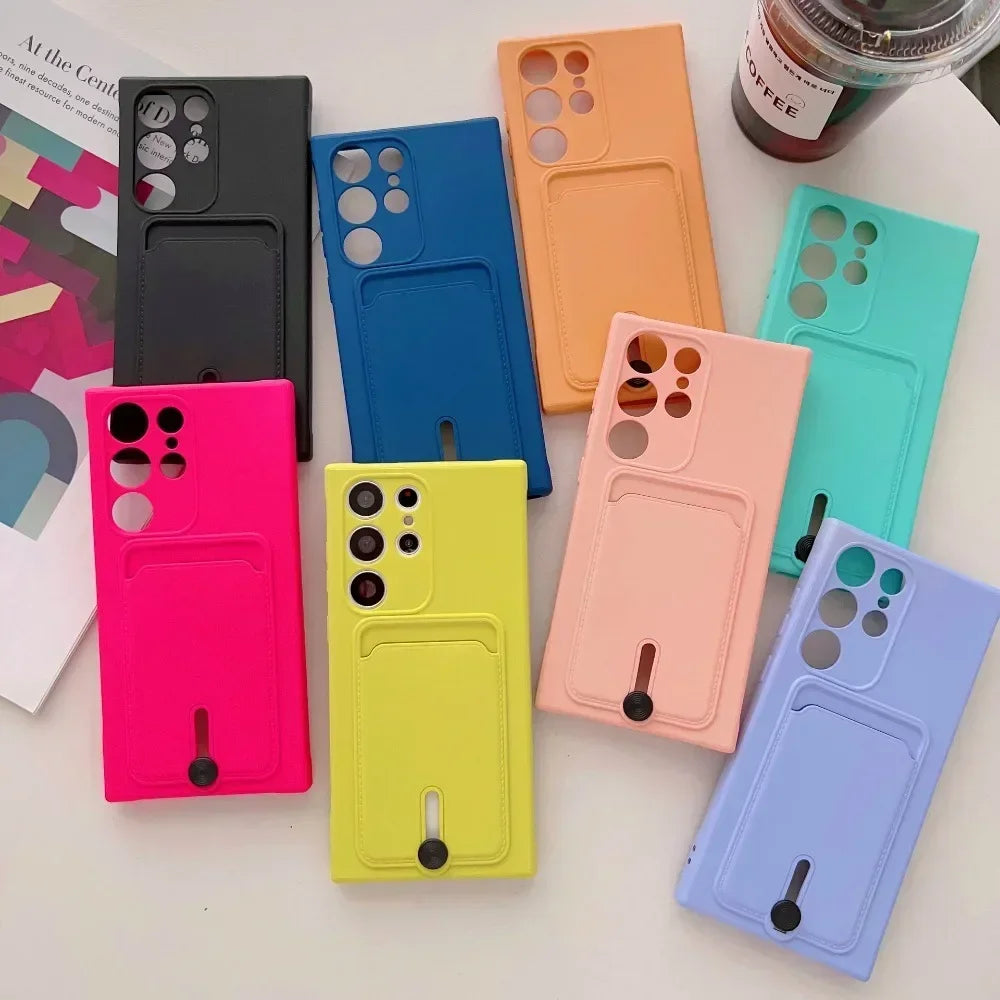 Wallet Card Holder Phone Case For Samsung Galaxy S25 Ultra S24 S23 S21 S20 FE S22+ Plus A72 A55 A53 A52S A52 A35 A33 A23 A22 5G
