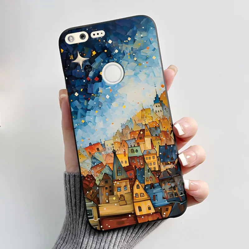 For Google Pixel 1 Case Aesthetic Cute Cat Shockproof Silicone TPU Soft Back Cover for Google Pixel 1 Pixel1 XL Phone Case Coque