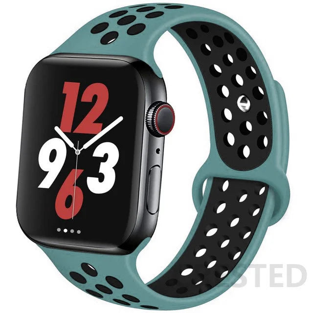 Sport Strap For Apple Watch band 44mm 40mm 49mm 45mm 41mm 42mm Breathable bracelet correa iWatch Series Ultra 4 12 11 10 9 8 SE