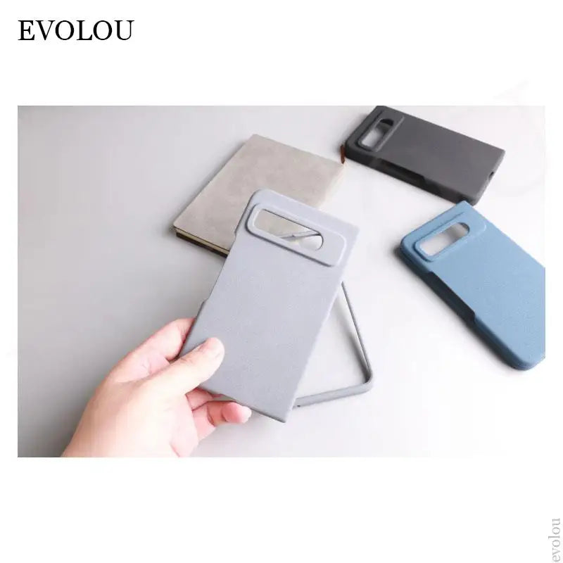 Sandstone Matte Hard PC Flip Phone Case For Google Pixel Fold Ultra Thin Anti-fall Non-slip Full Protect Bumper For Pixel Fold