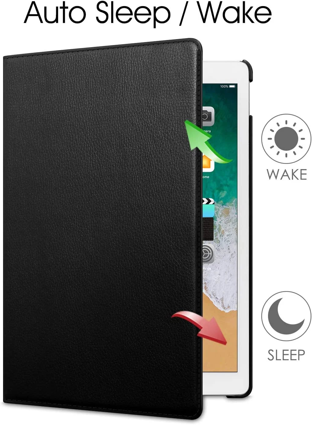 Case For Apple iPad Pro 12.9 2015/2017 360 Rotating Smart Cover iPad Air 13 2024 2025 12.9"2018-22 PU Leather Funda Tablet Shell