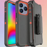 Rugged Armor OTT Defender Phone Case For IPhone 17Air 16E 15 14Plus 13 12 Pro Max Shockproof Protection Cover With Belt Clip Box