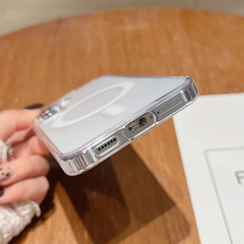 Magsafe Magnetic Case For Samsung Galaxy S25 S24 S23 S22 S21 FE Plus Ultra A16 A36 A56 A26 S25 edge 5G Shockproof Clear Cover