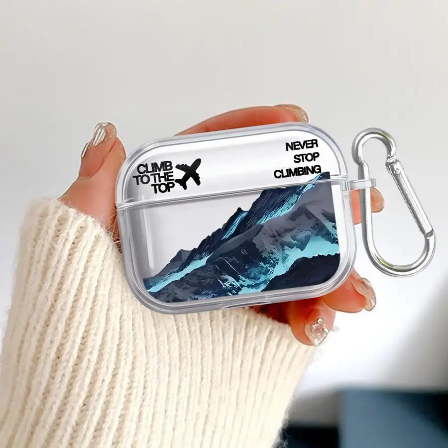 Snow Mountain Airplane Clear Earphone Cases Cover Case For Airpods Pro Pro3 2 1 3 Pro2 4