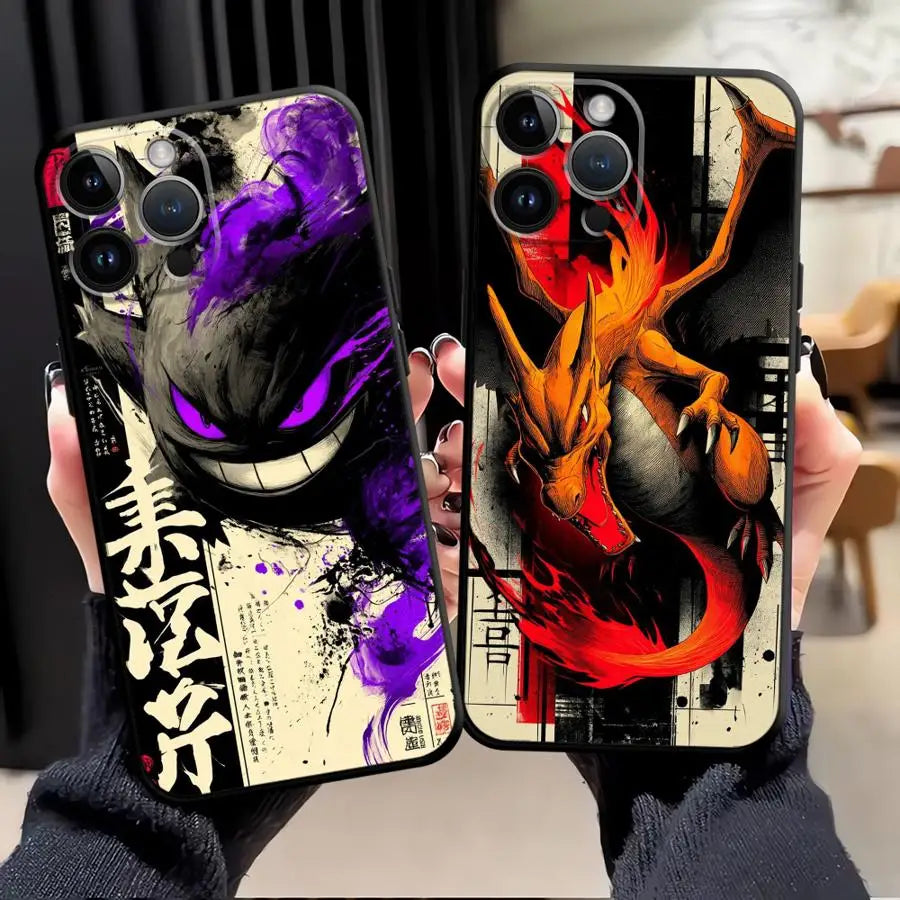 Hot Anime Pokemon Funda Phone Cover Phone Case for Apple iPhone Air XR XS MAX 12 17 Pro Max 15 Pro 7 8 14 11 13 16