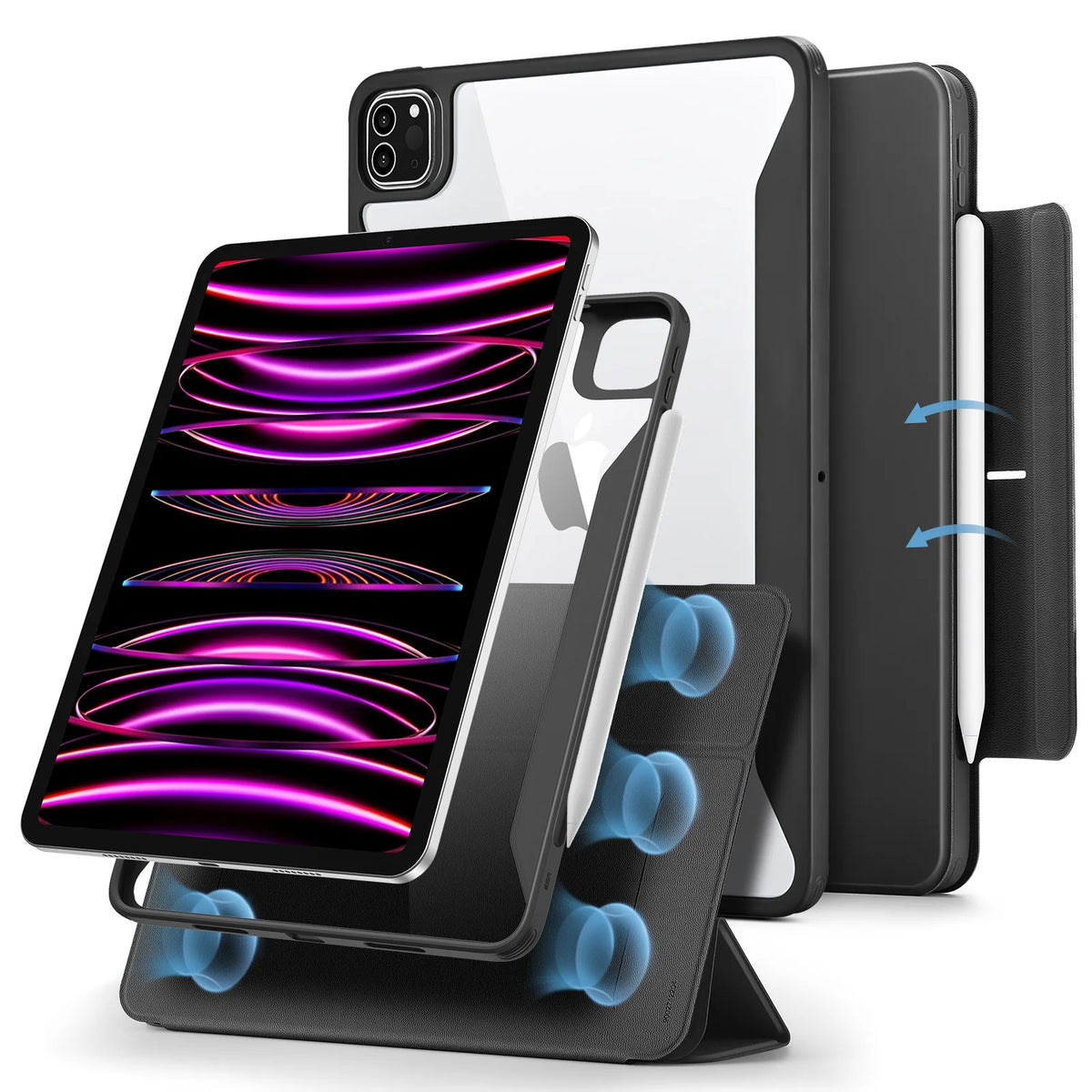 ESR for iPad Pro 12.9 Case(6th/5th)Magnetic Cover Adjustable Stand for iPad Pro 11 Inch Case(4th/3rd/2nd/1st)