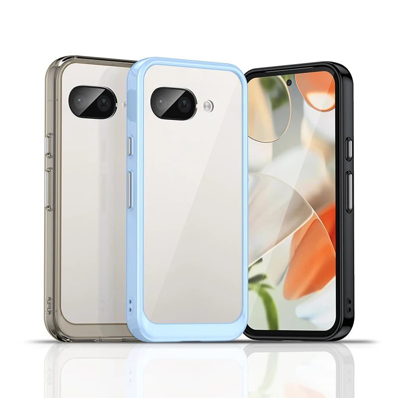 Transparent Colorful TPU Case for Google Pixel 10A 9A Pixel 10 9 Pro XL Protective Cover Clear Fundas Coque Capa