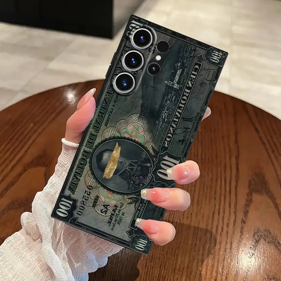 Case for Samsung Galaxy S26 S25 S26 S24 Plus S20 Ultra S23 S21 FE S10 S9 Note 20 8 9 10 Funda Phone Cover Cool 100 Dollars Bank