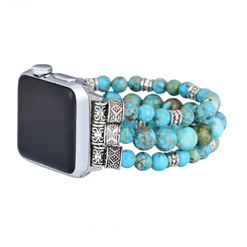 Bohemian Bracelet For Apple Watch 12 11 10 9 SE3 46mm 42mm 41mm 45mm 40mm Elastic Women Bead Strap For iWatch Ultra 4 49mm Band