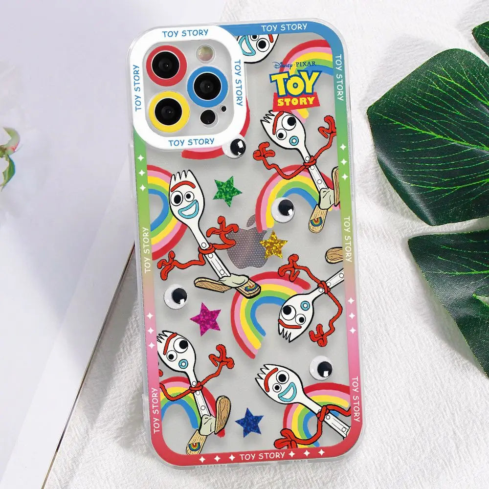 Toys Storys Woodys Aliens Phone Case for Apple iPhone 17 Air 16 15 14 Plus 13 12 11 Pro Max Border printing Transparent Cover