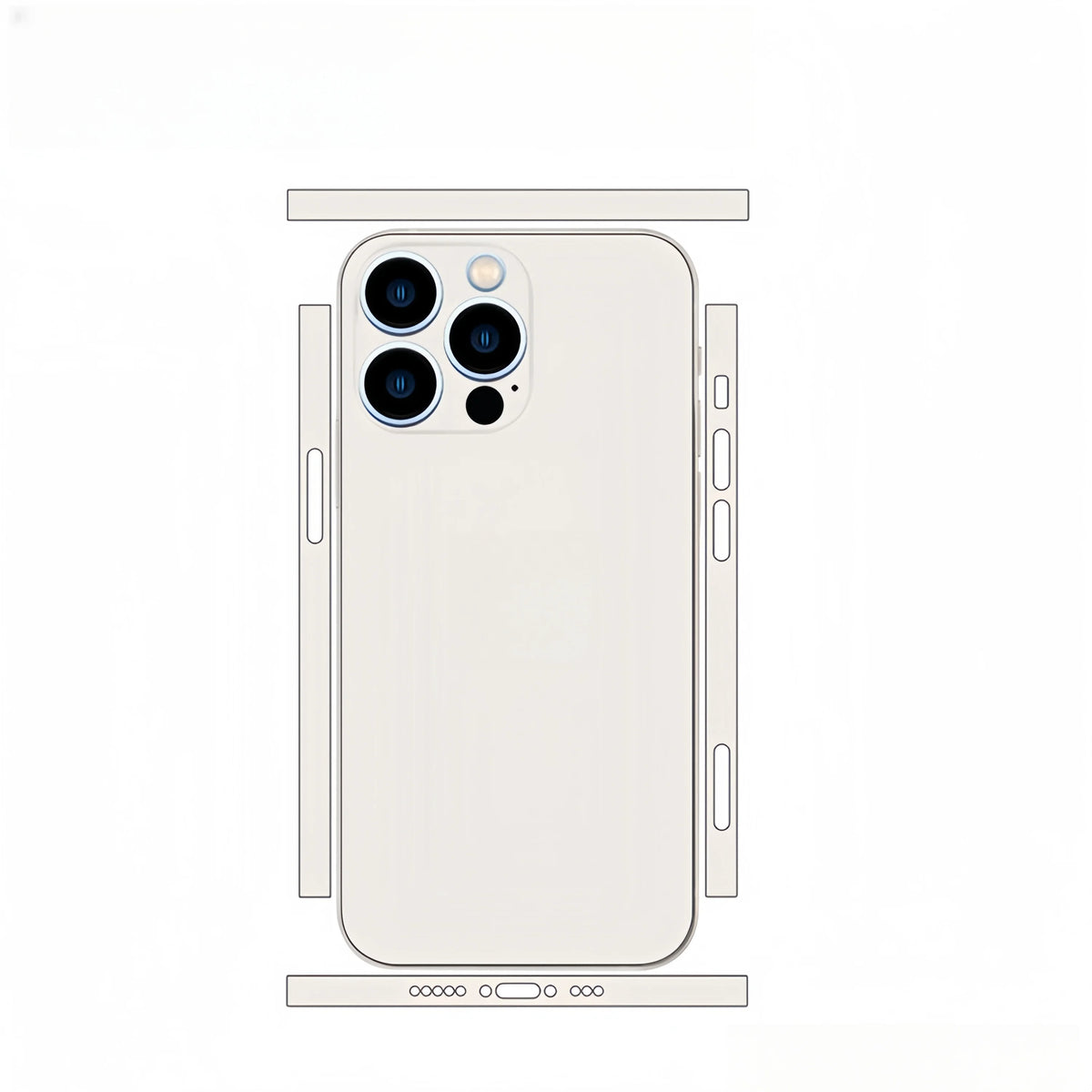 Pain Color Phone Stickers Film For iPhone 16 15 13 14 Pro Max 3M Back Skins Sticker For IPhone13 Mini Cover Body Film